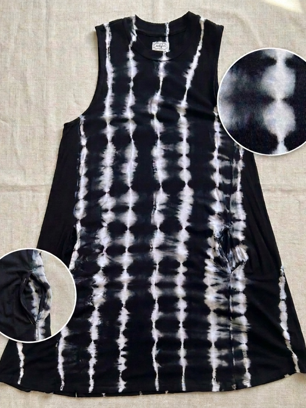 Mud Pie Tie Dye Viscose/Spandex Sleeveless Tunic. Small.